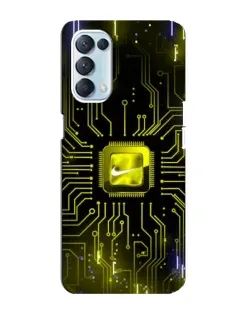 Чехол для OPPO Reno5 4G с картинкой «Nike — золотая искра» Чехол для OPPO Reno5 4G с картинкой «Nike — золотая искра»