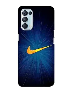 Чехол для OPPO Reno5 4G с картинкой «Синий пульс Nike» Чехол для OPPO Reno5 4G с картинкой «Синий пульс Nike»