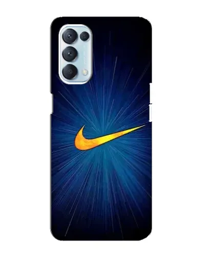 Чехол для OPPO Reno5 4G с картинкой «Синий пульс Nike» Чехол для OPPO Reno5 4G с картинкой «Синий пульс Nike»