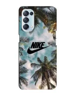 Чехол для OPPO Reno5 4G с картинкой «Тропический принт Nike» Чехол для OPPO Reno5 4G с картинкой «Тропический принт Nike»