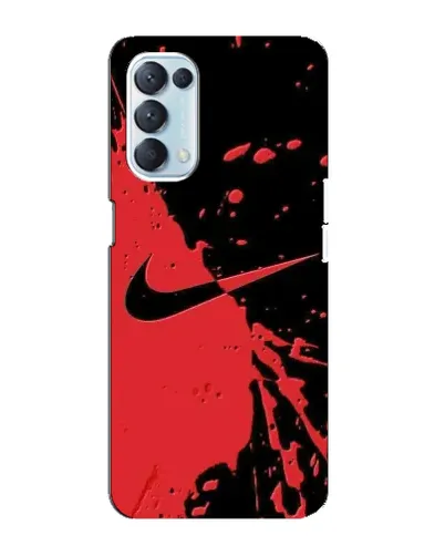 Чехол для OPPO Reno5 4G с картинкой «Красные брызги Nike» Чехол для OPPO Reno5 4G с картинкой «Красные брызги Nike»