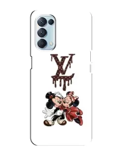 Чехол для OPPO Reno5 4G с картинкой «LV и Микки Маус»