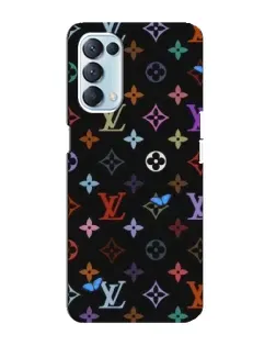Чехол для OPPO Reno5 4G с картинкой «Цветная монограмма LV»