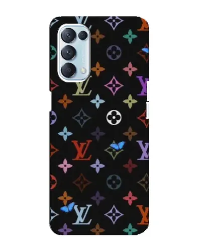 Чехол для OPPO Reno5 4G с картинкой «Цветная монограмма LV»