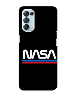 Чехол для OPPO Reno5 4G с картинкой «NASA — классика Red Blue» Чехол для OPPO Reno5 4G с картинкой «NASA — классика Red Blue»
