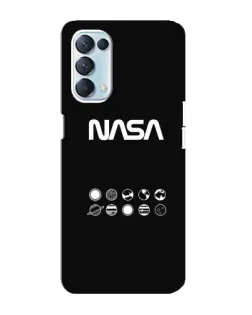 Чехол для OPPO Reno5 4G с картинкой «NASA — технический принт» Чехол для OPPO Reno5 4G с картинкой «NASA — технический принт»