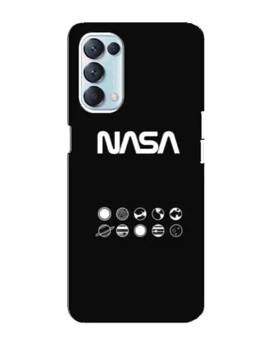 Чехол для OPPO Reno5 4G с картинкой «NASA — технический принт»