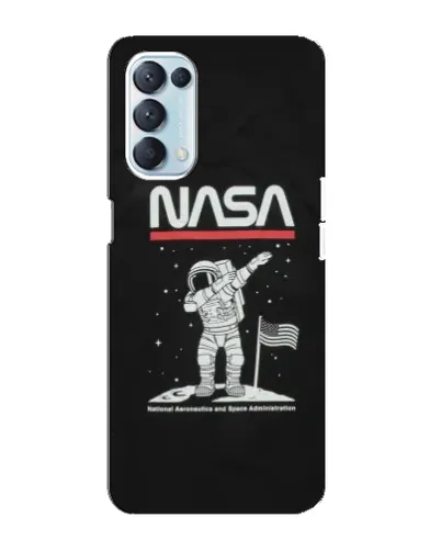 Чехол для OPPO Reno5 4G с картинкой «NASA — шагаем по Луне»