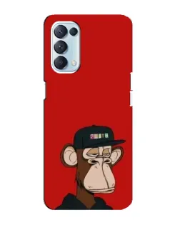 Чехол для OPPO Reno5 4G с картинкой «Bored Ape — красный фон» Чехол для OPPO Reno5 4G с картинкой «Bored Ape — красный фон»