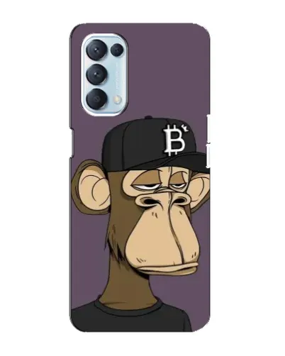 Чехол для OPPO Reno5 4G с картинкой «Bored Ape в кепке»