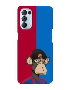 Чехол для OPPO Reno5 4G с картинкой «Bored Ape — фанат Барсы» Чехол для OPPO Reno5 4G с картинкой «Bored Ape — фанат Барсы»