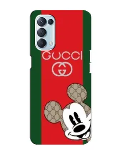 Чехол для OPPO Reno5 4G с картинкой «Gucci — полосы и Микки»