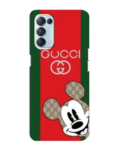 Чехол для OPPO Reno5 4G с картинкой «Gucci — полосы и Микки» Чехол для OPPO Reno5 4G с картинкой «Gucci — полосы и Микки»
