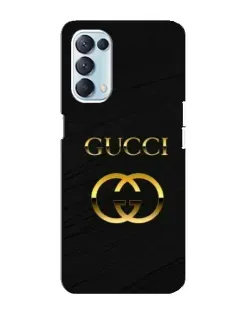Чехол для OPPO Reno5 4G с картинкой «Золотой логотип Gucci»