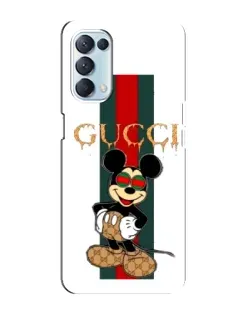 Чехол для OPPO Reno5 4G с картинкой «Микки Маус Gucci — полосы»