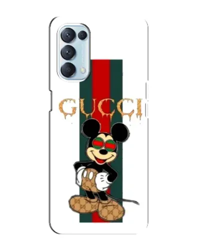 Чехол для OPPO Reno5 4G с картинкой «Микки Маус Gucci — полосы» Чехол для OPPO Reno5 4G с картинкой «Микки Маус Gucci — полосы»