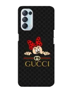 Чехол для OPPO Reno5 4G с картинкой «Минни Маус Gucci — черный»