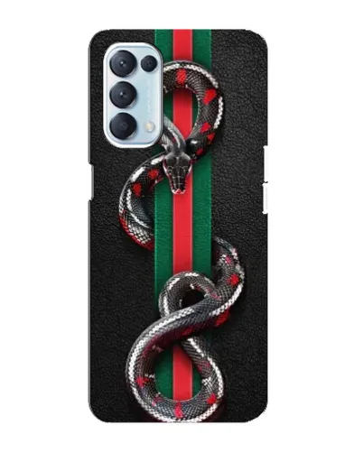 Чехол для OPPO Reno5 4G с картинкой «Gucci — змея на полосе» Чехол для OPPO Reno5 4G с картинкой «Gucci — змея на полосе»