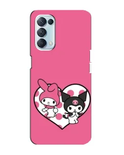 Чехол для OPPO Reno5 4G с картинкой «Kuromi и My Melody»