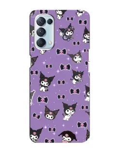Чехол для OPPO Reno5 4G с картинкой «Kuromi — паттерн»