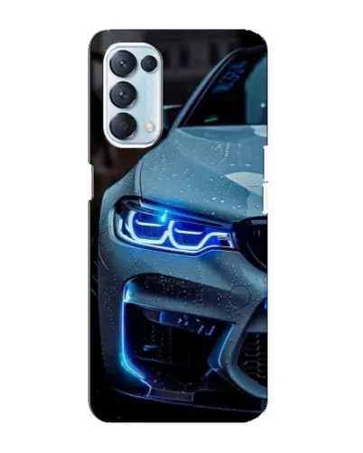 Чехол для OPPO Reno5 4G с картинкой «Взгляд BMW с синими фарами»