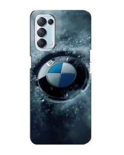Чехол для OPPO Reno5 4G с картинкой «Логотип BMW — лед»