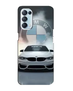Чехол для OPPO Reno5 4G с картинкой «BMW в белом дыму»