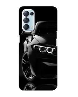Чехол для OPPO Reno5 4G с картинкой «Черная BMW — профиль»