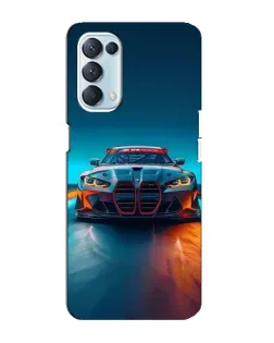 Чехол для OPPO Reno5 4G с картинкой «BMW — огни неона»
