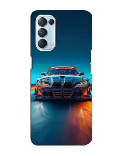 Чехол для OPPO Reno5 4G с картинкой «BMW — огни неона» Чехол для OPPO Reno5 4G с картинкой «BMW — огни неона»