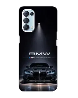 Чехол для OPPO Reno5 4G с картинкой «BMW сквозь ночной город»