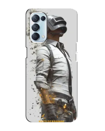 Чехол для OPPO Reno5 4G с картинкой «PUBG — боец в пыли»
