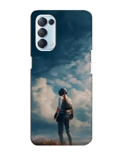Чехол для OPPO Reno5 4G с картинкой «Герой PUBG на скале»