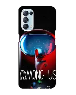 Чехол для OPPO Reno5 4G с картинкой «Красный импостер — макро» Чехол для OPPO Reno5 4G с картинкой «Красный импостер — макро»
