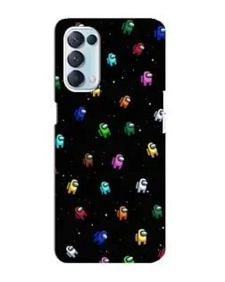Чехол для OPPO Reno5 4G с картинкой «Экипаж Among Us» Чехол для OPPO Reno5 4G с картинкой «Экипаж Among Us»