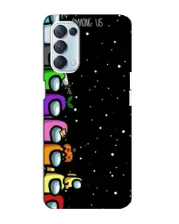 Чехол для OPPO Reno5 4G с картинкой «Команда Among Us»