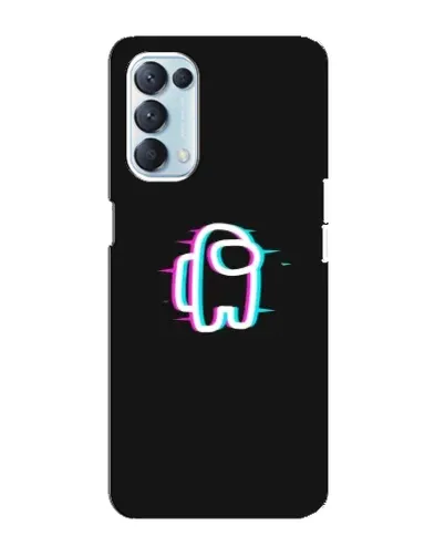 Чехол для OPPO Reno5 4G с картинкой «Among Us неон» Чехол для OPPO Reno5 4G с картинкой «Among Us неон»