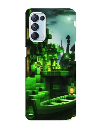 Чехол для OPPO Reno5 4G с картинкой «Minecraft лесной пейзаж»