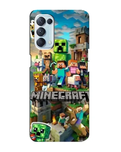 Чехол для OPPO Reno5 4G с картинкой «Замок Minecraft»