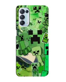 Чехол для OPPO Reno5 4G с картинкой «Криперы Minecraft» Чехол для OPPO Reno5 4G с картинкой «Криперы Minecraft»