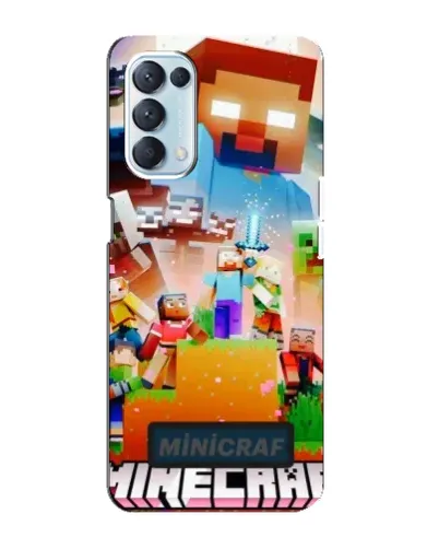 Чехол для OPPO Reno5 4G с картинкой «Minecraft герои игры»