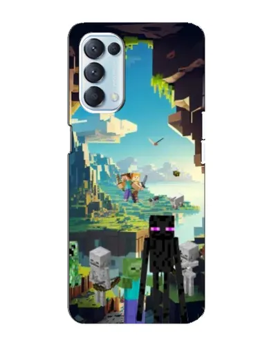 Чехол для OPPO Reno5 4G с картинкой «Эндермен в лесу»