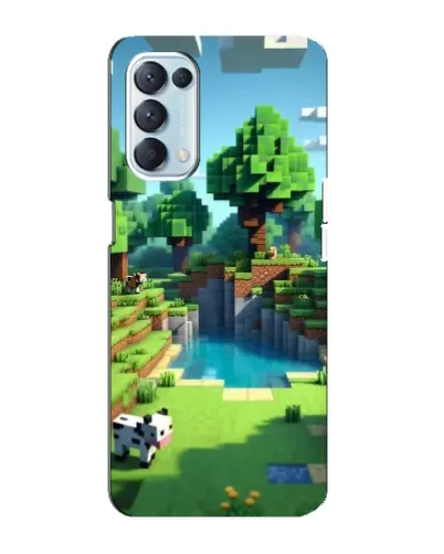 Чехол для OPPO Reno5 4G с картинкой «Minecraft летний день»