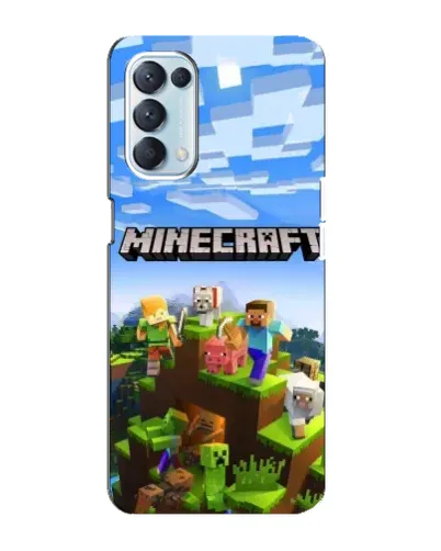 Чехол для OPPO Reno5 4G с картинкой «Minecraft классический мир»
