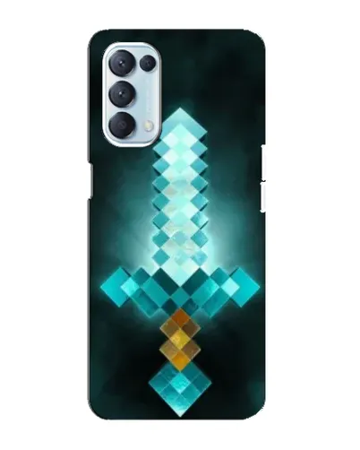 Чехол для OPPO Reno5 4G с картинкой «Алмазный меч неон»