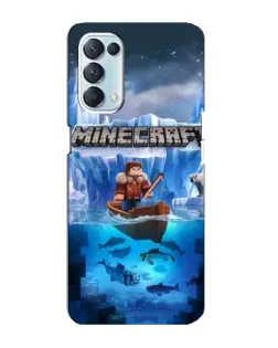 Чехол для OPPO Reno5 4G с картинкой «Minecraft ледяной мир»