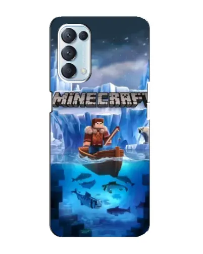 Чехол для OPPO Reno5 4G с картинкой «Minecraft ледяной мир»