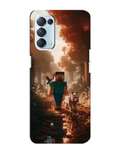 Чехол для OPPO Reno5 4G с картинкой «Стив в лесу»