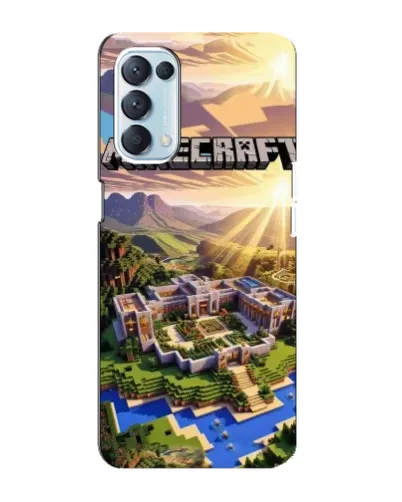 Чехол для OPPO Reno5 4G с картинкой «Minecraft панорама»
