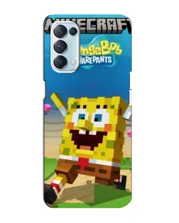 Чехол для OPPO Reno5 4G с картинкой «Губка Боб Minecraft»